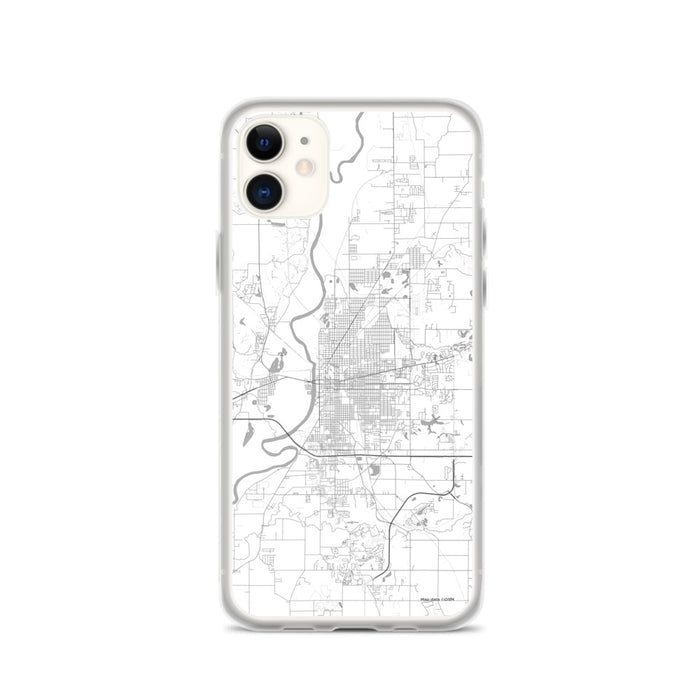 Custom Terre Haute Indiana Map Phone Case in Classic