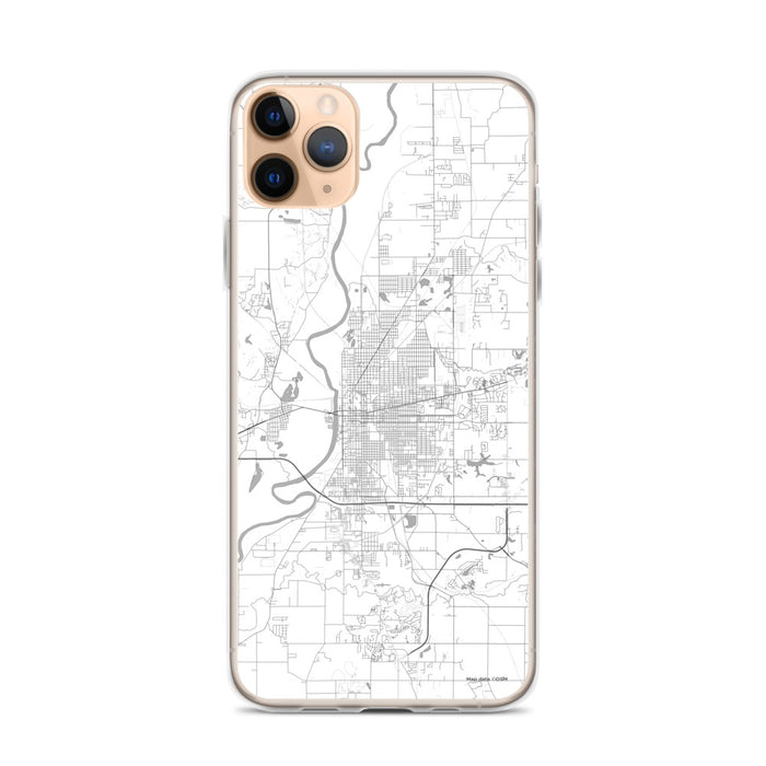 Custom Terre Haute Indiana Map Phone Case in Classic