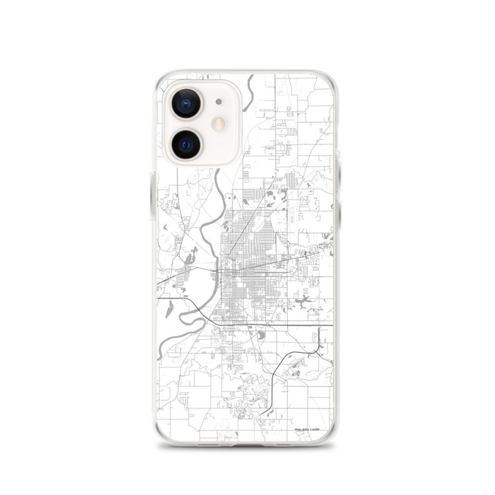 Custom Terre Haute Indiana Map iPhone 12 Phone Case in Classic