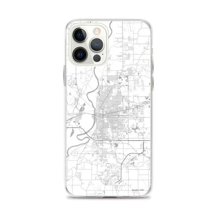 Custom Terre Haute Indiana Map iPhone 12 Pro Max Phone Case in Classic