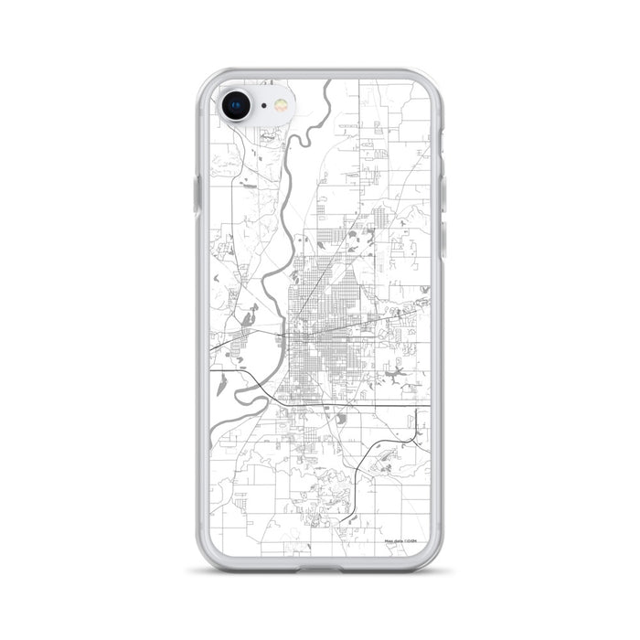 Custom Terre Haute Indiana Map iPhone SE Phone Case in Classic