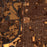 Terre Haute Indiana Map Print in Ember Style Zoomed In Close Up Showing Details