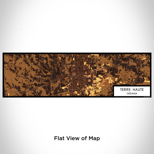 Flat View of Map Custom Terre Haute Indiana Map Enamel Mug in Ember