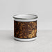 Front View Custom Terre Haute Indiana Map Enamel Mug in Ember
