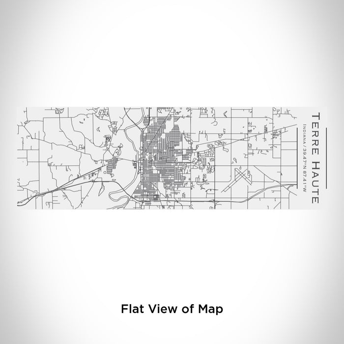 Rendered View of Terre Haute Indiana Map Engraving on 10oz Stainless Steel Insulated Cup with Sliding Lid in White