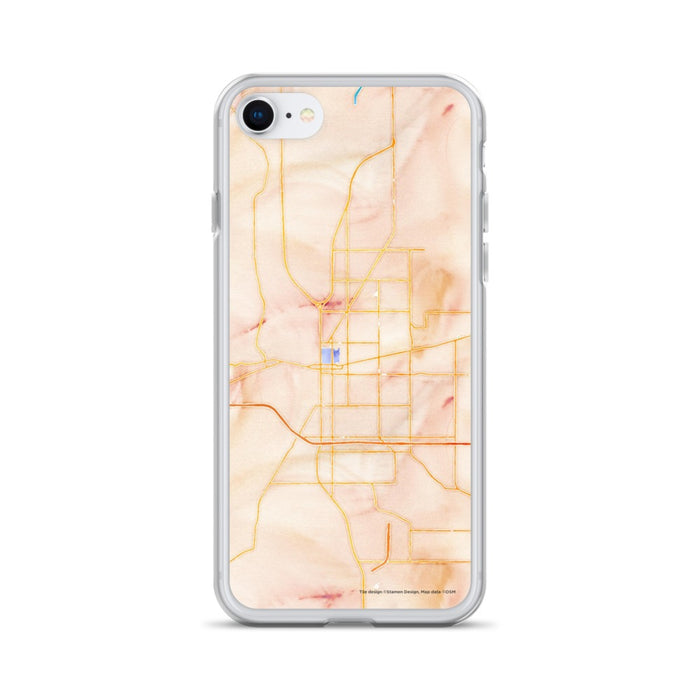 Custom Terre Haute Indiana Map iPhone SE Phone Case in Watercolor