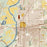 Terre Haute Indiana Map Print in Woodblock Style Zoomed In Close Up Showing Details