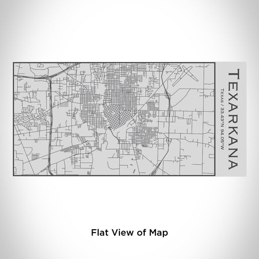 Rendered View of Texarkana Texas Map Engraving on 17oz Stainless Steel Insulated Cola Bottle