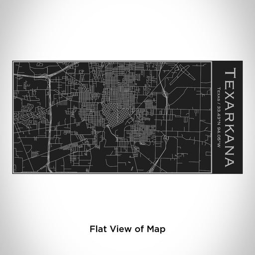 Rendered View of Texarkana Texas Map Engraving on 17oz Stainless Steel Insulated Cola Bottle in Black