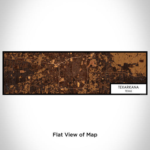 Flat View of Map Custom Texarkana Texas Map Enamel Mug in Ember