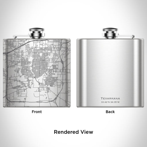 Rendered View of Texarkana Texas Map Engraving on undefined