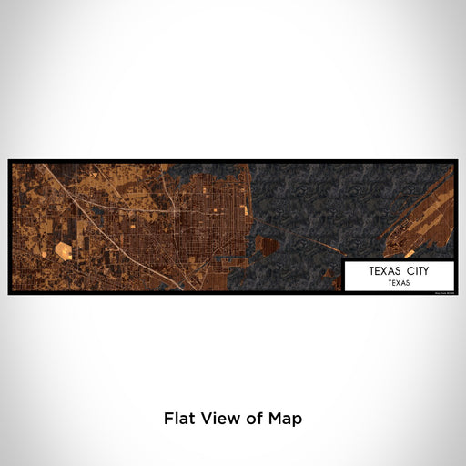 Flat View of Map Custom Texas City Texas Map Enamel Mug in Ember