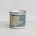 Front View Custom Texas City Texas Map Enamel Mug in Woodblock