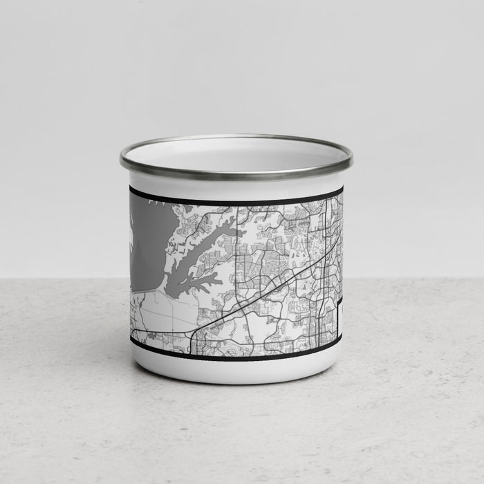 Front View Custom The Colony Texas Map Enamel Mug in Classic