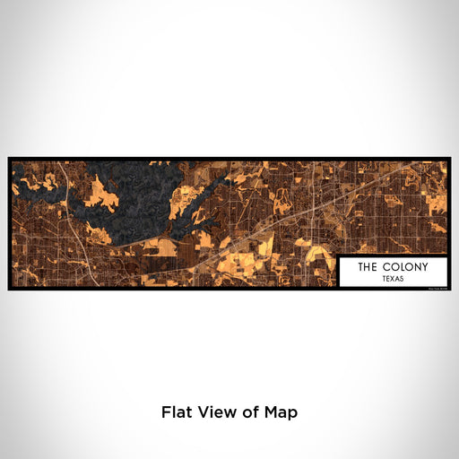 Flat View of Map Custom The Colony Texas Map Enamel Mug in Ember