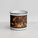Front View Custom The Colony Texas Map Enamel Mug in Ember