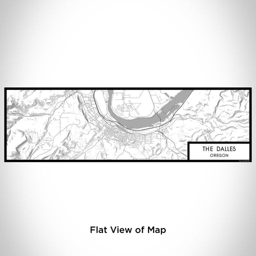 Flat View of Map Custom The Dalles Oregon Map Enamel Mug in Classic