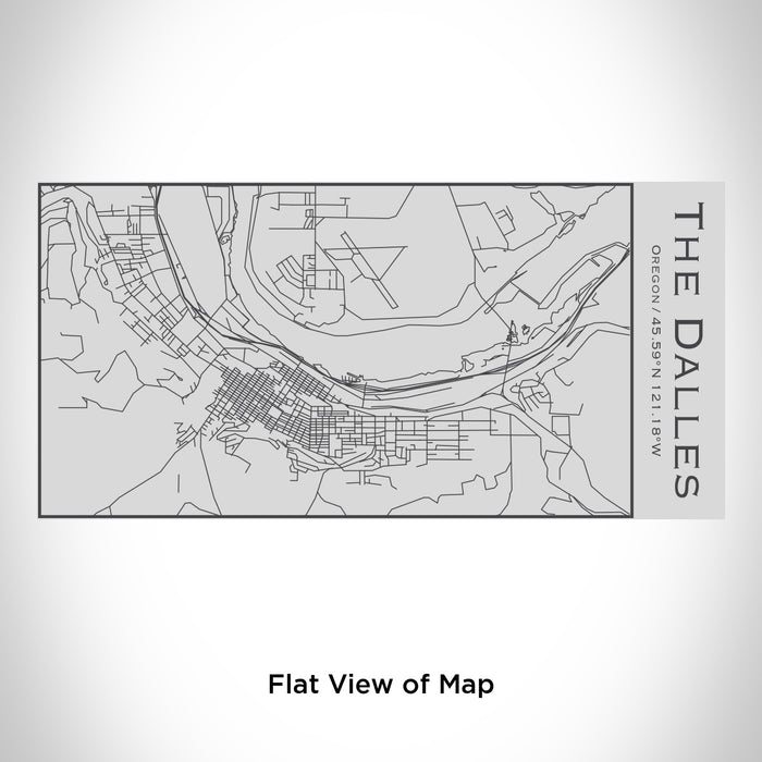 Rendered View of The Dalles Oregon Map Engraving on 17oz Stainless Steel Insulated Cola Bottle