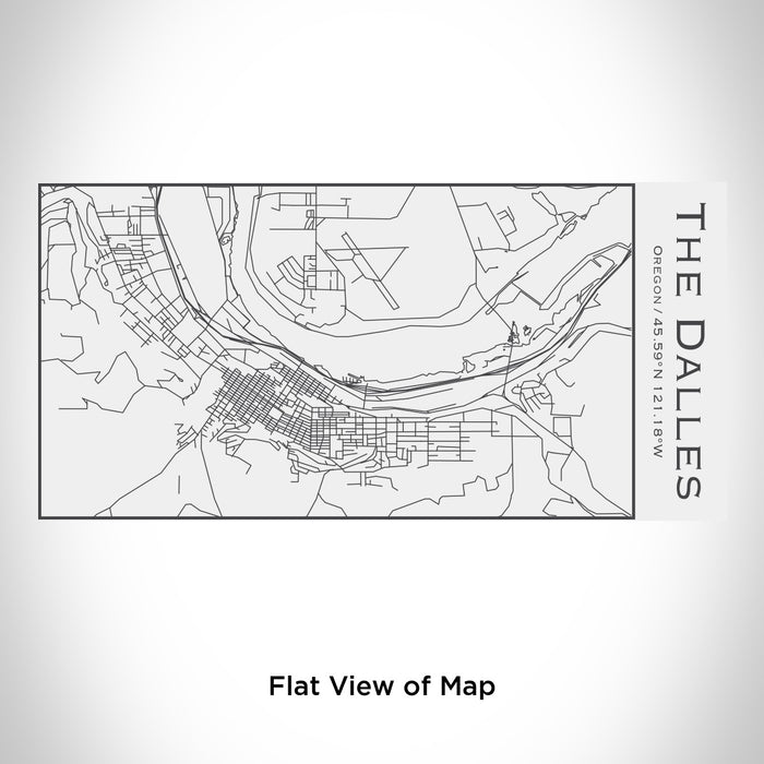 Rendered View of The Dalles Oregon Map Engraving on 17oz Stainless Steel Insulated Cola Bottle in White
