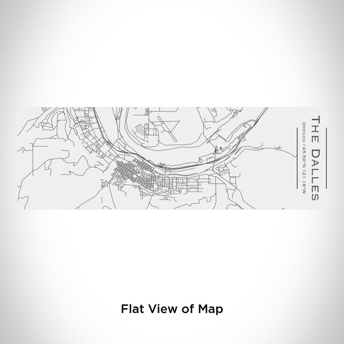 Rendered View of The Dalles Oregon Map Engraving on 10oz Stainless Steel Insulated Cup with Sliding Lid in White
