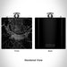Rendered View of The Dalles Oregon Map Engraving on 6oz Stainless Steel Flask in Black