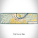 Flat View of Map Custom The Dalles Oregon Map Enamel Mug in Woodblock