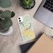 Custom The Dalles Oregon Map Phone Case in Woodblock