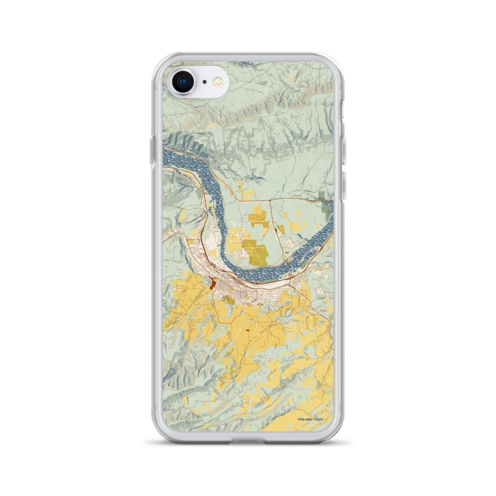 Custom The Dalles Oregon Map Phone Case in Woodblock