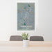 24x36 Thermopolis Wyoming Map Print Portrait Orientation in Afternoon Style Behind 2 Chairs Table and Potted Plant