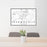 24x36 Thermopolis Wyoming Map Print Lanscape Orientation in Classic Style Behind 2 Chairs Table and Potted Plant