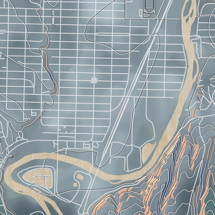 Thermopolis - Wyoming Map Print in Afternoon — JACE Maps
