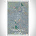 Thermopolis Wyoming Map Print Portrait Orientation in Afternoon Style With Shaded Background