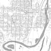 Thermopolis Wyoming Map Print in Classic Style Zoomed In Close Up Showing Details