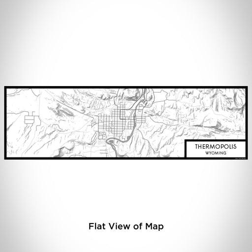 Flat View of Map Custom Thermopolis Wyoming Map Enamel Mug in Classic