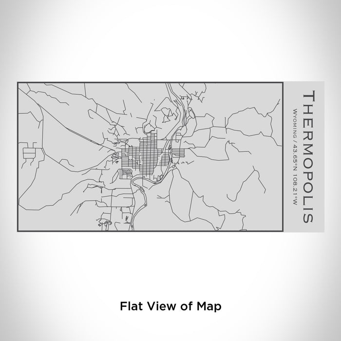 Rendered View of Thermopolis Wyoming Map Engraving on 17oz Stainless Steel Insulated Cola Bottle