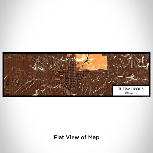 Flat View of Map Custom Thermopolis Wyoming Map Enamel Mug in Ember