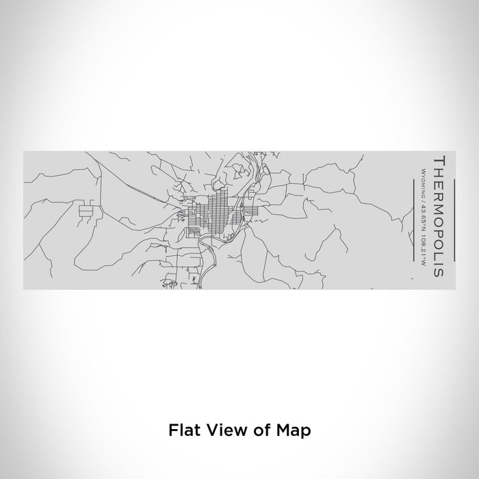 Rendered View of Thermopolis Wyoming Map Engraving on 10oz Stainless Steel Insulated Cup with Sipping Lid