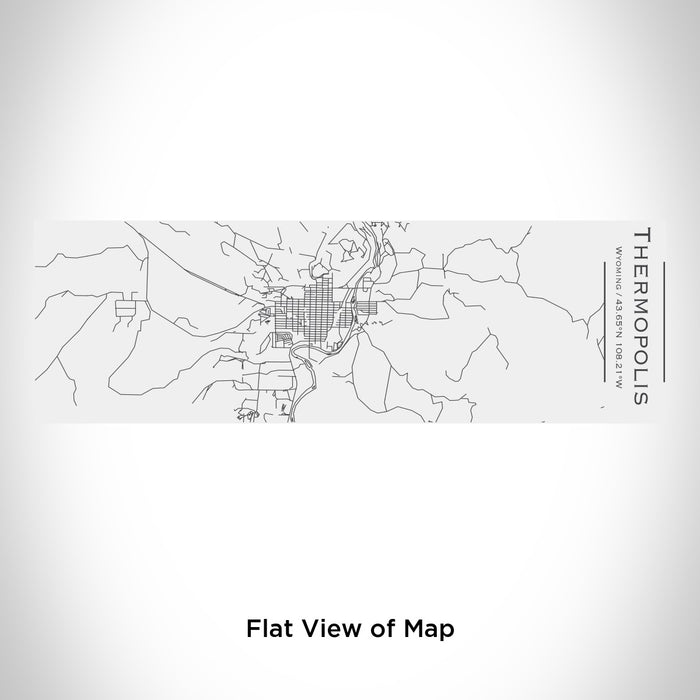 Rendered View of Thermopolis Wyoming Map Engraving on 10oz Stainless Steel Insulated Cup with Sliding Lid in White