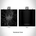 Rendered View of Thermopolis Wyoming Map Engraving on 6oz Stainless Steel Flask in Black