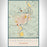 Thermopolis Wyoming Map Print Portrait Orientation in Woodblock Style With Shaded Background
