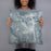 Person holding 18x18 Custom The Woodlands Texas Map Throw Pillow in Afternoon