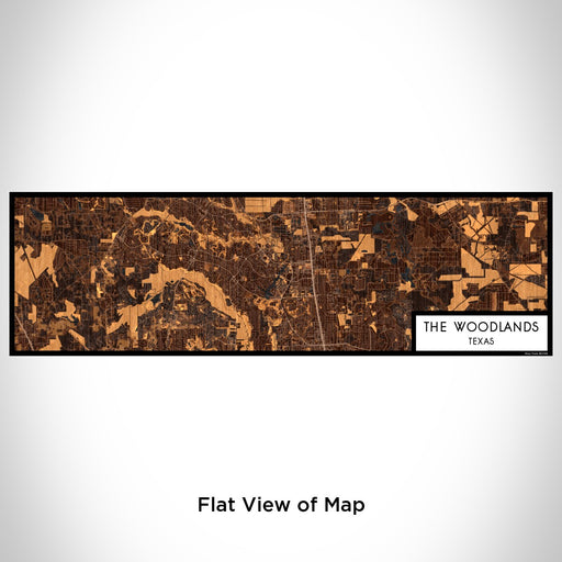 Flat View of Map Custom The Woodlands Texas Map Enamel Mug in Ember