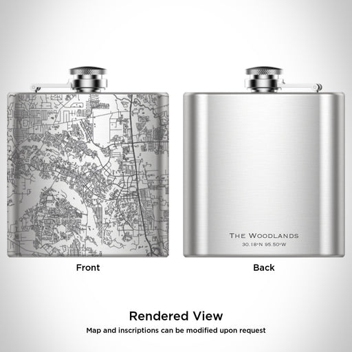 Rendered View of The Woodlands Texas Map Engraving on undefined