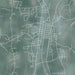 Thomasville Alabama Map Print in Afternoon Style Zoomed In Close Up Showing Details