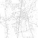 Thomasville Alabama Map Print in Classic Style Zoomed In Close Up Showing Details
