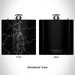 Rendered View of Thomasville Alabama Map Engraving on 6oz Stainless Steel Flask in Black