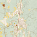 Thomasville Alabama Map Print in Woodblock Style Zoomed In Close Up Showing Details