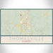Thomasville Alabama Map Print Landscape Orientation in Woodblock Style With Shaded Background