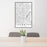 24x36 Thornton Colorado Map Print Portrait Orientation in Classic Style Behind 2 Chairs Table and Potted Plant