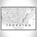 Thornton Colorado Map Print Landscape Orientation in Classic Style With Shaded Background